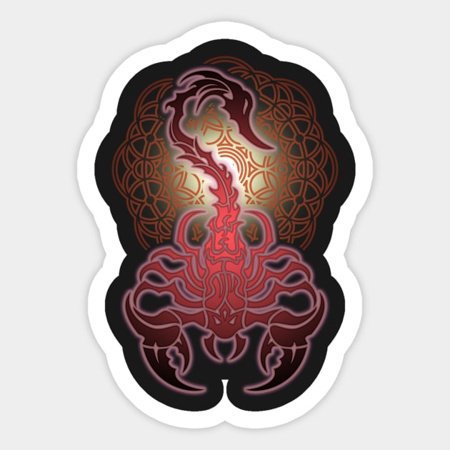 Scorpion Mandala Sticker by Arcuedes